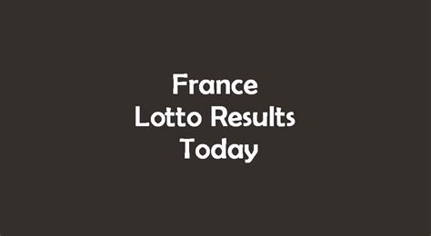 france plus results|France Lottery Results and Winning Numbers.